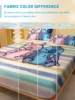 1 cartoon cute Stitch pattern digital printed frosted Fitted Sheet,bedroom printed bed cover,bedding(No pillowcase) 4