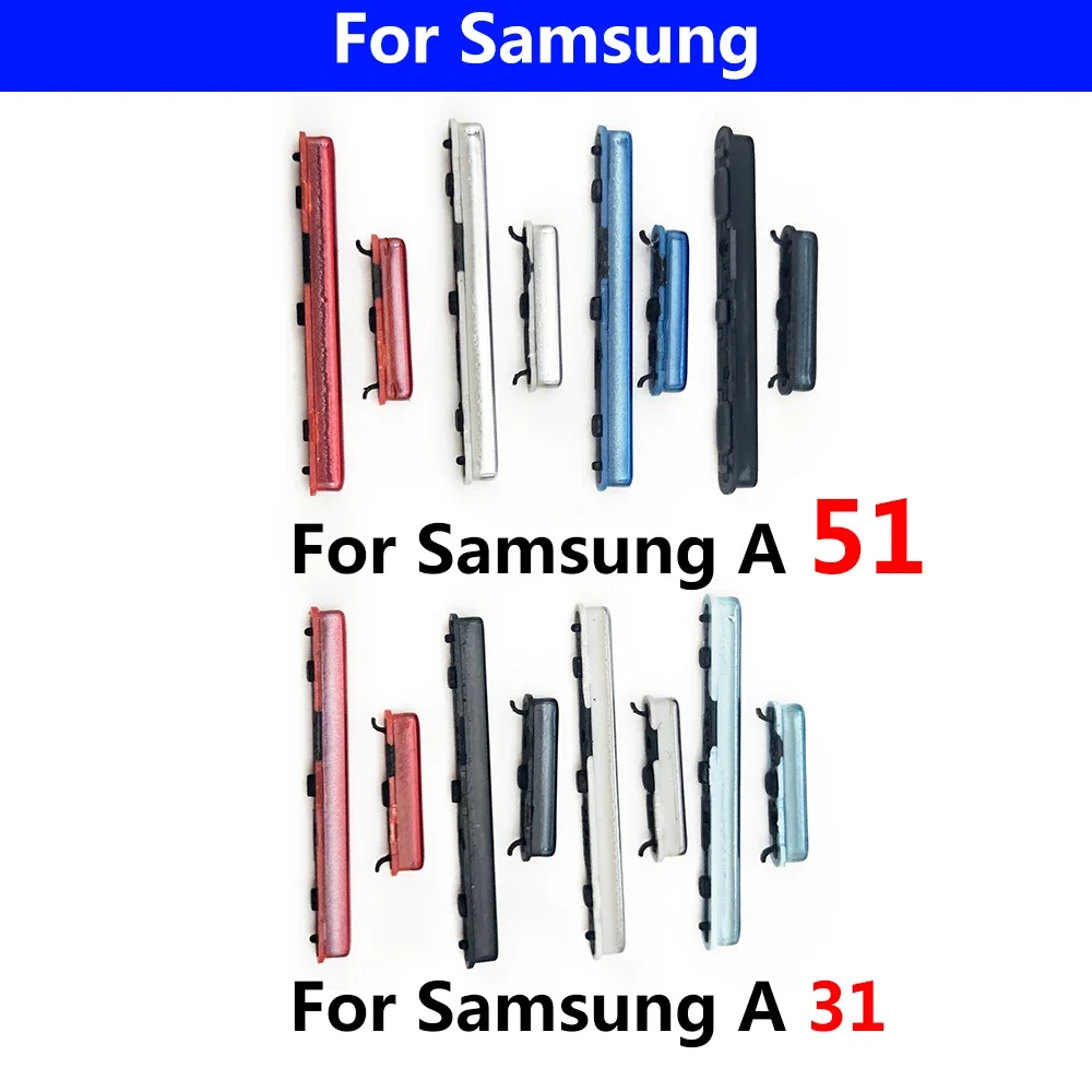삼성 A31 A315F A51 A515F A70 A705F A71 A715F 외부 플라스틱 버튼 용 새 측면 키 전원 및 볼륨 버튼