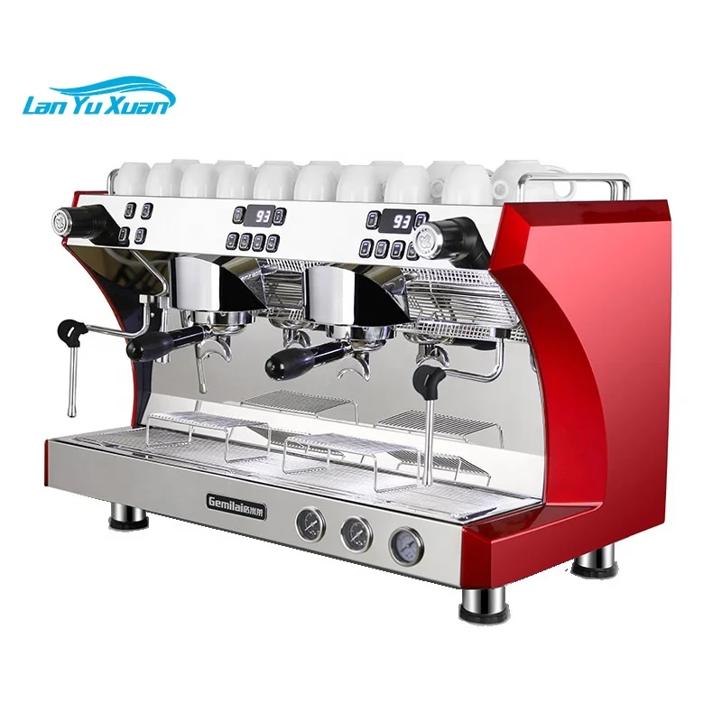 

Hot Sale Professional Cappuccino Maker Electronic Semi-auto Double Head Espresso Coffee Machine for Cafe