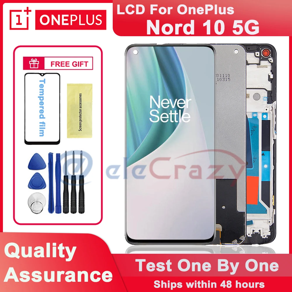 

Original 6.49" Display For Oneplus Nord 10 5G LCD 10 Touches Touch Screen Digitizer Assembly For OnePlus Nord N10 5G LCD Display