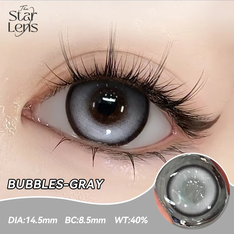 Enhanced Natural Soft Grey Colored Contact Lenses - 14.5mm, 2-Pack, 6-Month Wear