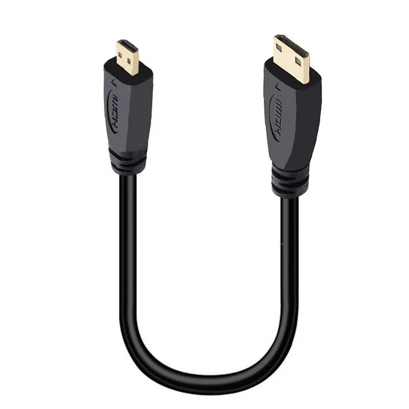 Cabo de Conversão Micro HDMI para Micro HDMI Compatível com Mini HDMI, Cabo de Conversão de Vídeo HD Mini HD 0.3m 1m 1.8m