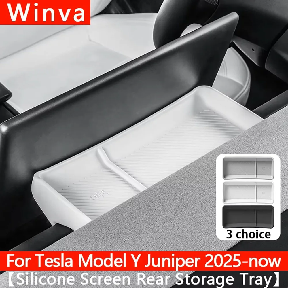 For Tesla New Model 3 Highland 2024 and Model Y Juniper 2025 Rear Screen Storage