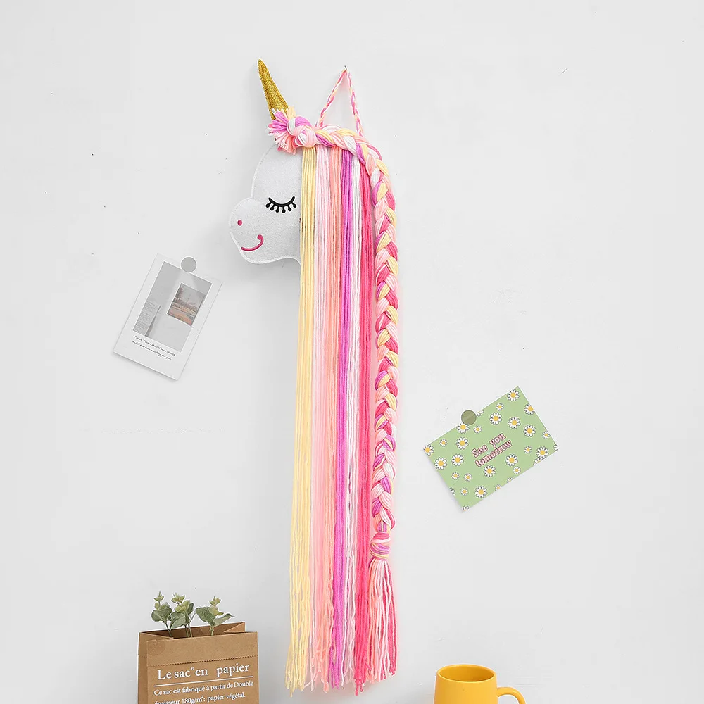 Acheter Organisateur d'accessoires licorne pour cheveux, épingle à cheveux,  support de pince à cheveux, décor de rangement, bande de suspension, décor  de chambre de fille