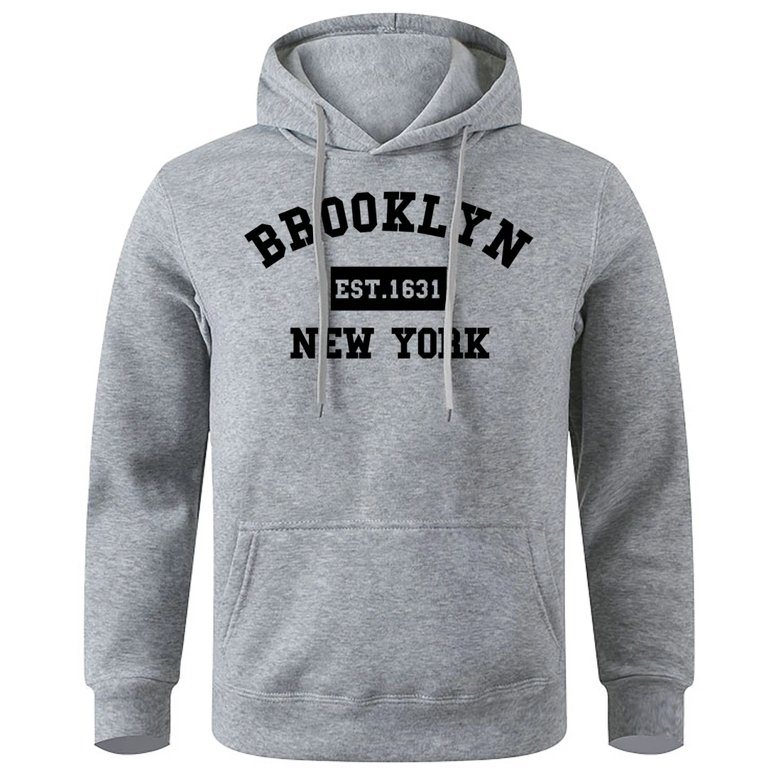 

Brooklyn Est. 1631 New York Letter Hoodies Men O-Neck Oversized Casual Hooded Fashion Sport Street Hoodie Winter Warm Sweatshirt