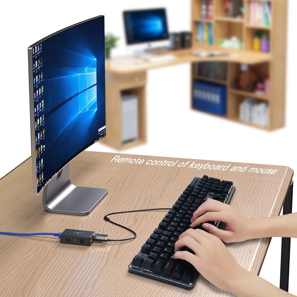 USB extender RJ45 with power supply Active USB extension cord 50M USB 2.0 Over C