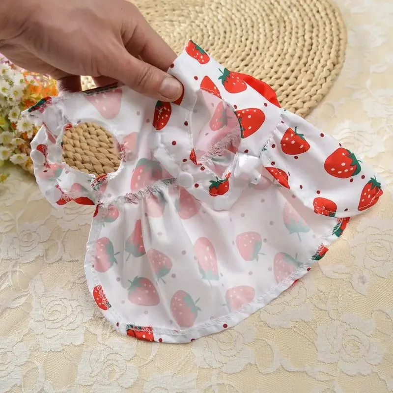 Teddy Cute Dog Skirt Summer Flower Princess Dress Kitty Thin Pet Accessories Pet Supplies Small Dog New Pet Clothes