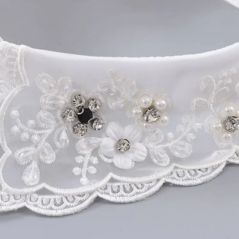 

False Collar Necklace Women Detachable Collar Choker Collar Necklace Dickey Collar Beaded Collar Blouse T8NB