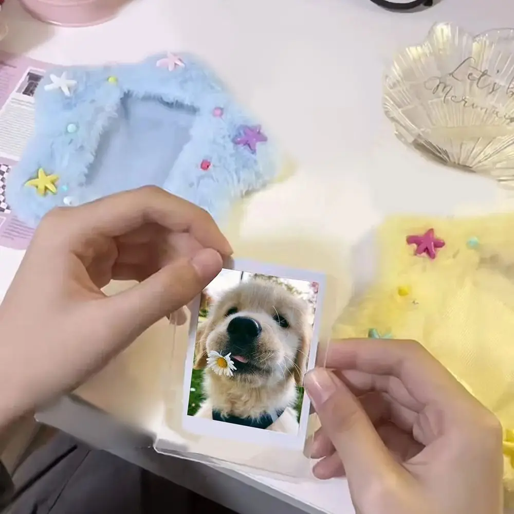 Plush Photocard Case Student Card Holder Bag keychain Star Shape Photo Card Holder Idol Photos Protective Cover Cartoon