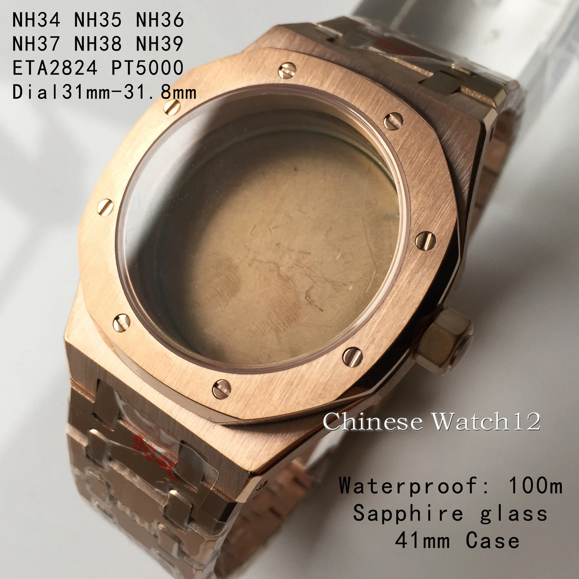 Часы женские из нержавеющей стали с сапфировым стеклом, серебристые, розовые, золотистые, черные