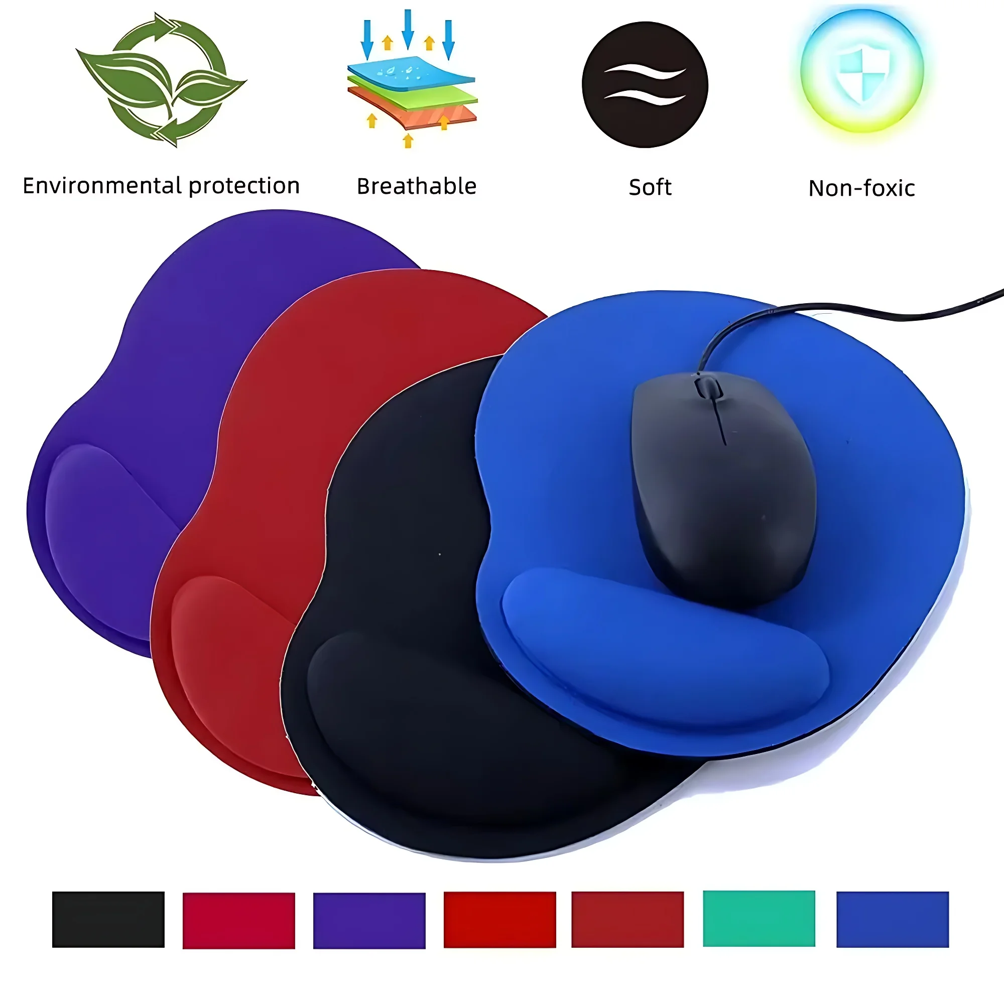 Ergonomisk Musematte med Håndleddstøtte – Komfortabel og Sklisikker for PC og Laptop 1
