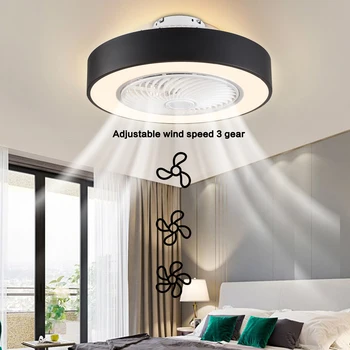Ceiling Fan with Light Remote Control LED Sealing Fan Chandelier Silent Dimmable Home Decor Fandelier Indoor for Living Room 2