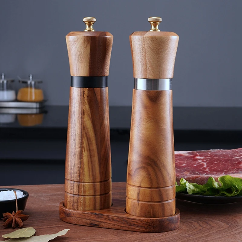 Kalorik Rechargeable Gravity Salt and Pepper Grinder Set - Copper