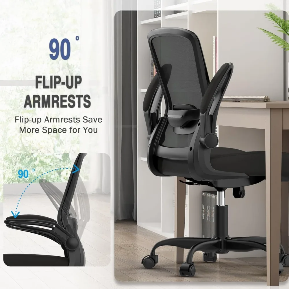 Office Chair, Comfy Desk Chair with Adjustable Lumbar Support, High Back Mesh Ergonomic Computer Chair 6