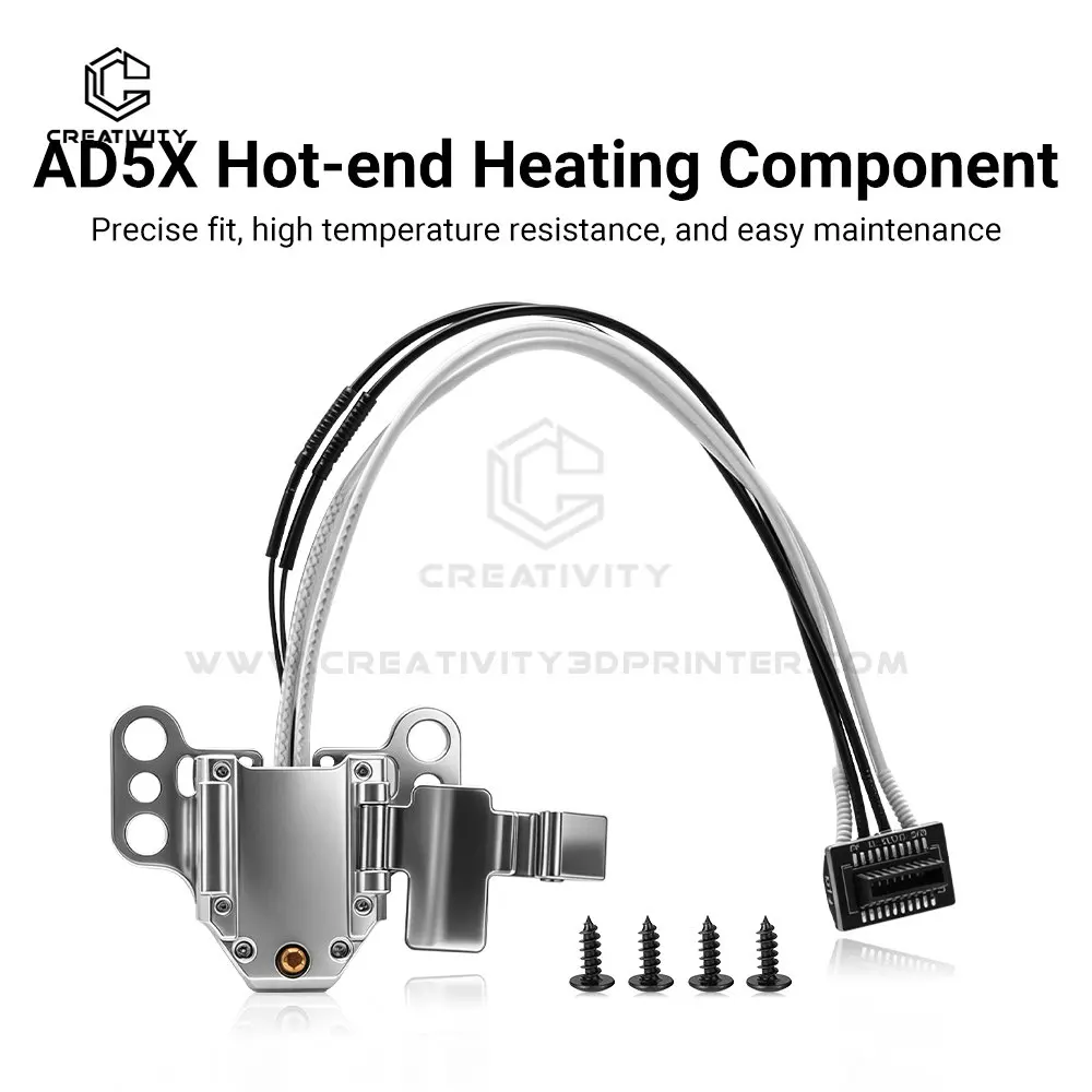 AD5X Hotend Heating Assembly Kit Component for Flashforge AD5X with Heater Cartridge Thermistor Temperature Sensor