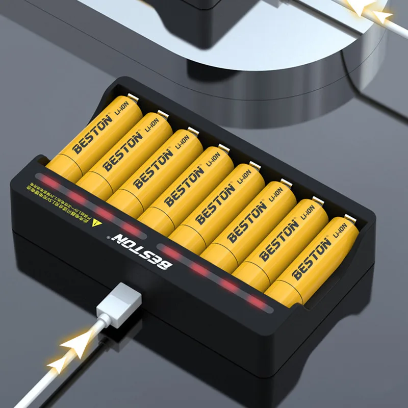 Carregador de Bateria Recarregável com Luz Indicadora Led Smart Charger 1.5v aa Aaa Lithium Ion Slots - Image 3