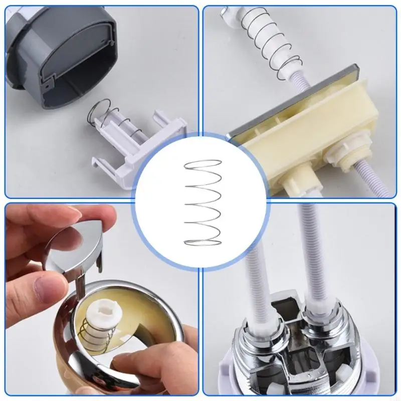 13ME 8pcs Toilet Tanks Press Spring Quick Install Toilet Tanks Push Spring Quick Flush Response for Improves Water Efficiency