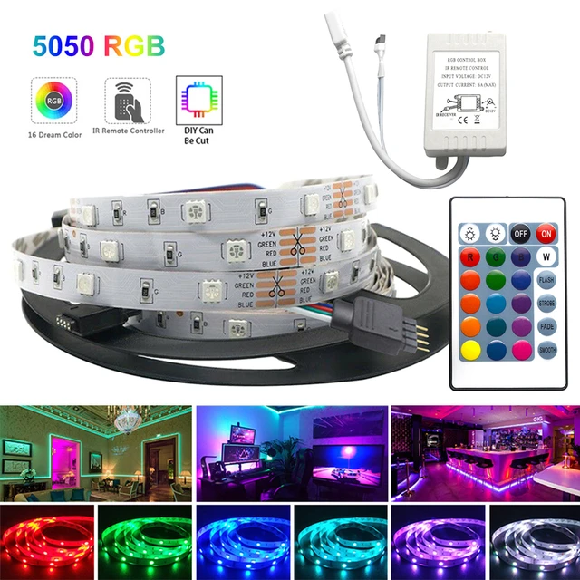 KIT Ruban LED RGB 5M 5050 60 led/M