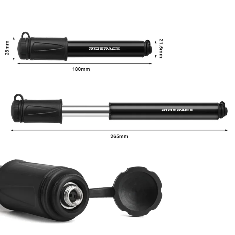 Bike pump Portable mini cycling hand air pump High pressure Ball mountain MTB road bicycle tire inflator Schrader Presta valve