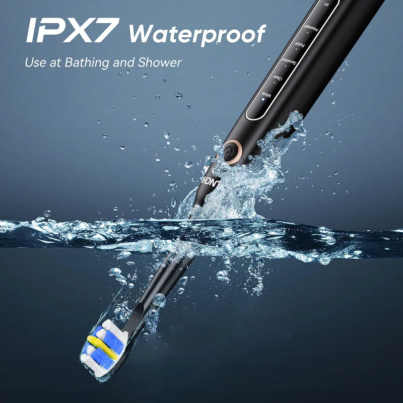 윤치 전동칫솔 507 신형 5가지 브러싱 모드 성인용 타이머 소닉 칫솔 (2가지 타입 칫솔모 + 보관함 포함)