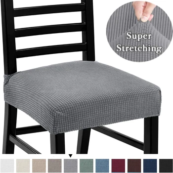 Coprisedili per sedie jacquard Fodere per cuscini per sedie imbottite per sala da pranzo in spandex elasticizzato antipolvere lavabili rimovibili 1
