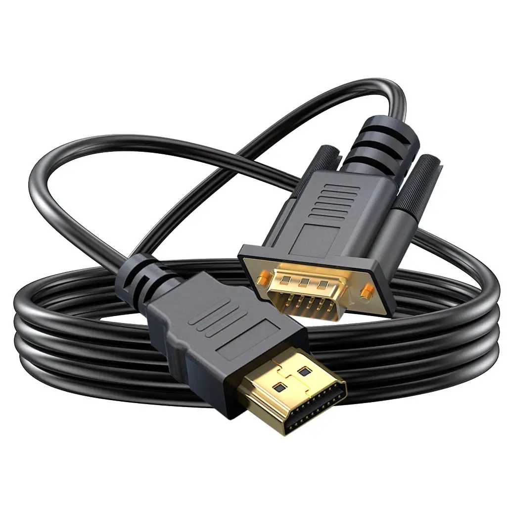 Hdmi Male To Vga Male 1080p 60hz Hdmi Compatible Cable To Vga Adapter