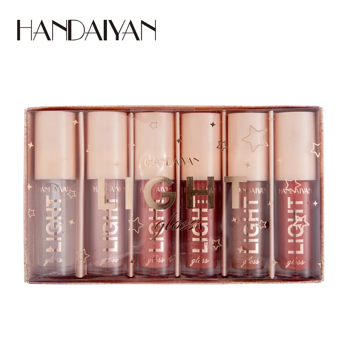 thumbnail image 1 of HANDAIYAN 6 Color Liquid Lipstick Set Shine Gloss Moisturizing Non Stick Long-Wearing Waterproof Lipstick Gift Set 3.5ml*6, 1 of 5