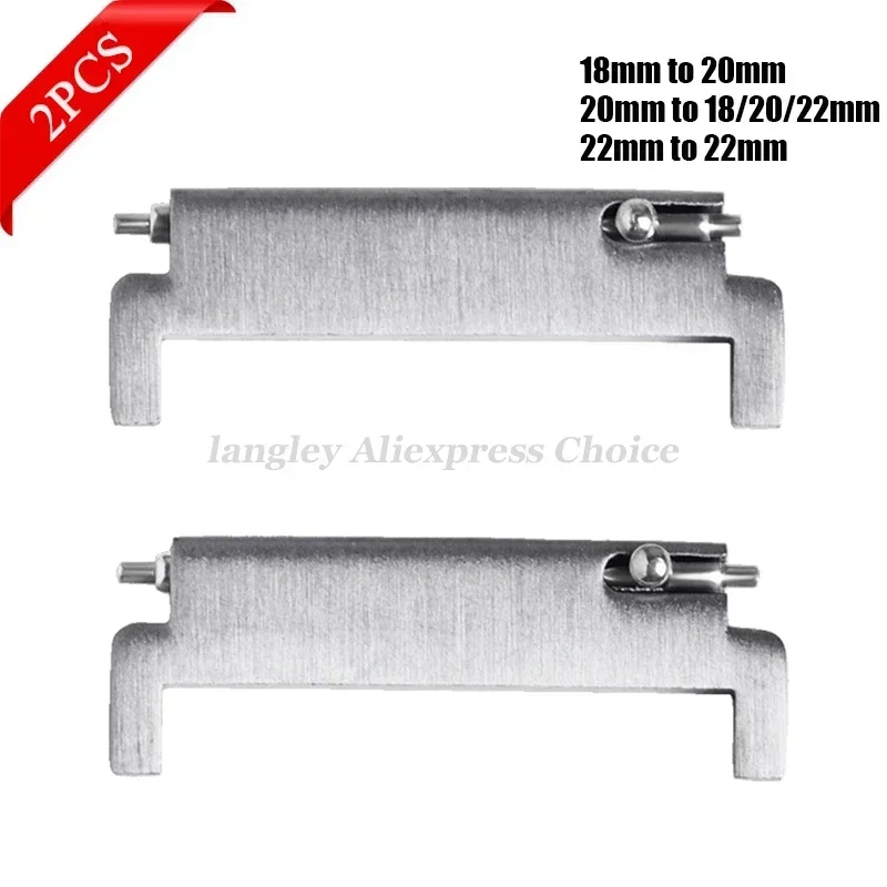 Adaptateurs de bracelet de montre, 2 pièces, 20mm à 18mm 20mm 22mm à 22mm 22mm à 20mm, broches à dégagement rapide, connecteurs, barres à ressort, accessoires