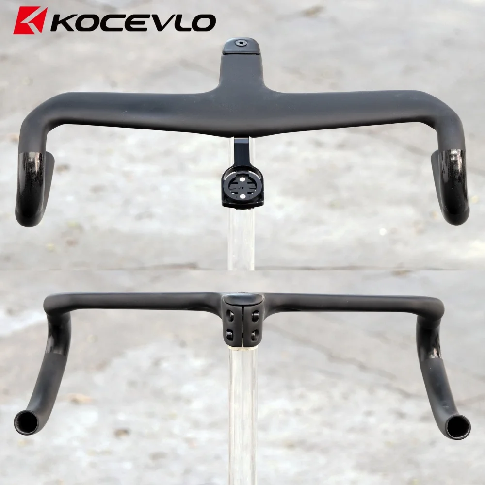 KOCEVLO Road AERO Carbon Integrierter Lenker für 28,6-mm-Gabel mit Abstandshaltern Radfahren Interne Kabel Road Barstem – Detail 10