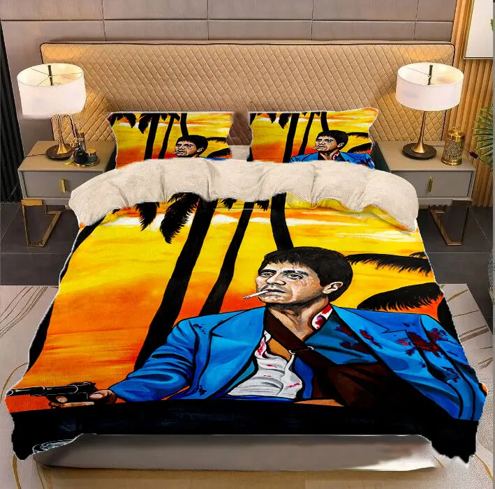 

Scarface 3D Printed Milk Velvet Bedding Set Duvet Covers & Pillow Cases Comforter Quilt Cover (US/EU/AU Sizes) 1