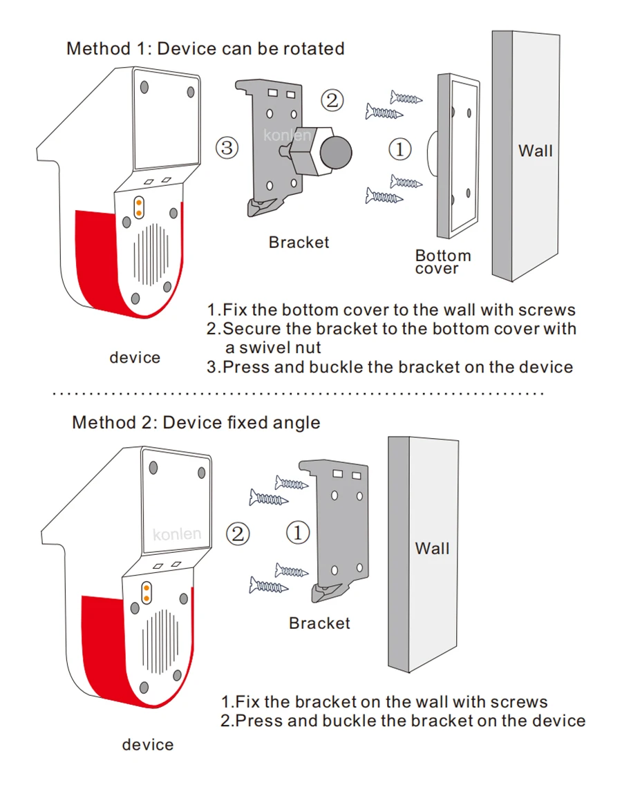 Microwave Solar PIR Sensor Welcome Ring Doorbell Infrared Motion Alarm Detector