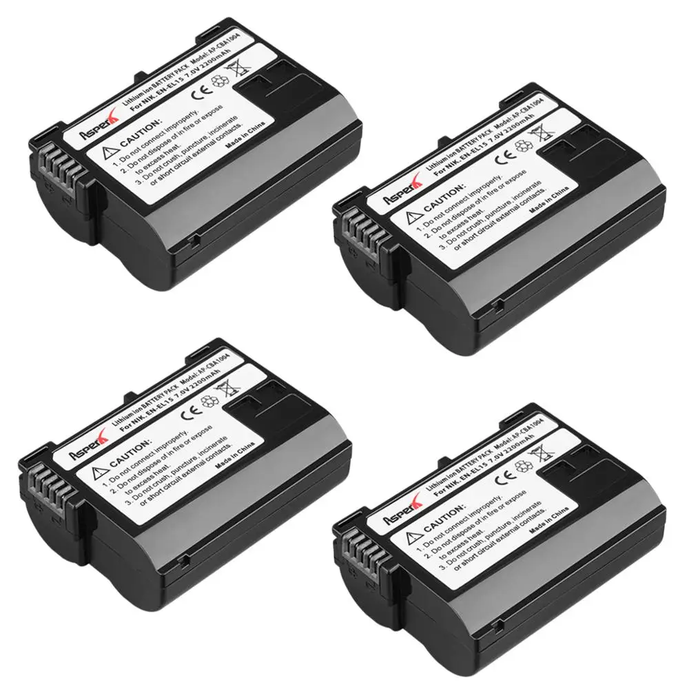 2200Mah En-El15 Batteria Enel15 En El15 El15A Bateria Per Nikon Z5 Z6 Z6 Ii D610 D750 D800 D810 D850 D7000 D7100 D7200 D7500