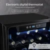 34 Bottle Wine Cooler Refrigerator Large Freestanding Cellar UV-Resistant Double-Paned Glass Electronic Digital Thermostat Pull 3