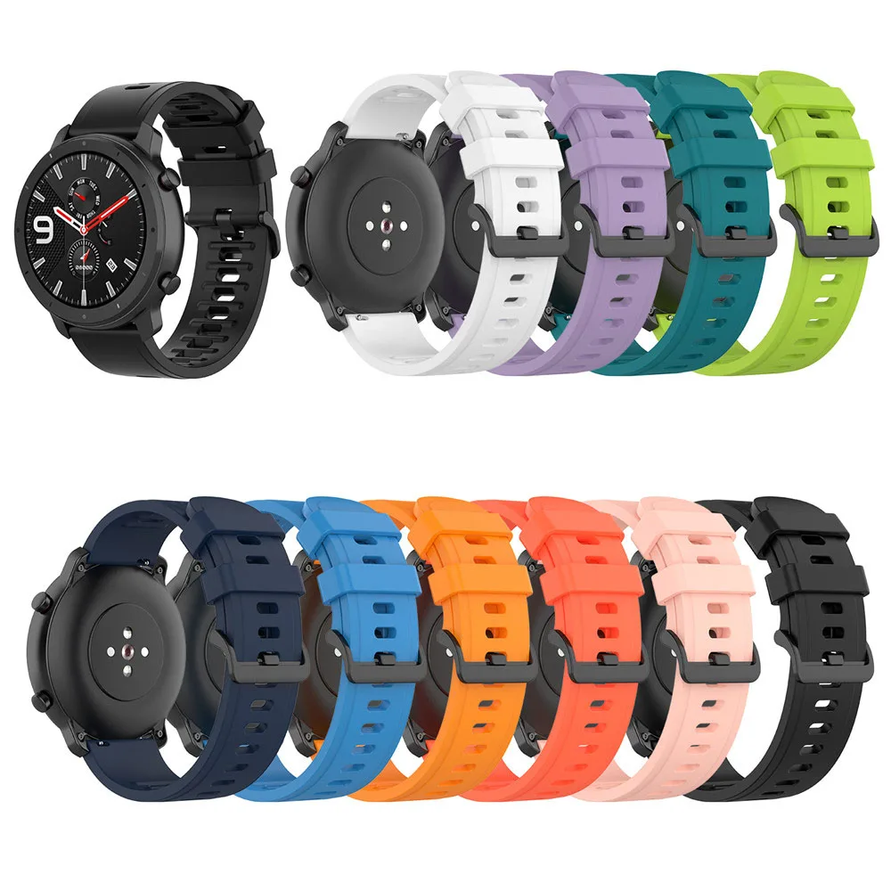 Silicone Watch Band Strap - 20mm/22mm Adjustable Wristband Bracelet