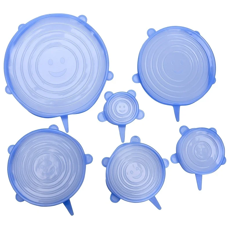 Description Picture 6 of item6Pcs Silicone Stretch Lids, Food Bowl Covers, Reusable Food Saving Covers, Retractable Multifunctional Fresh-keeping Lid