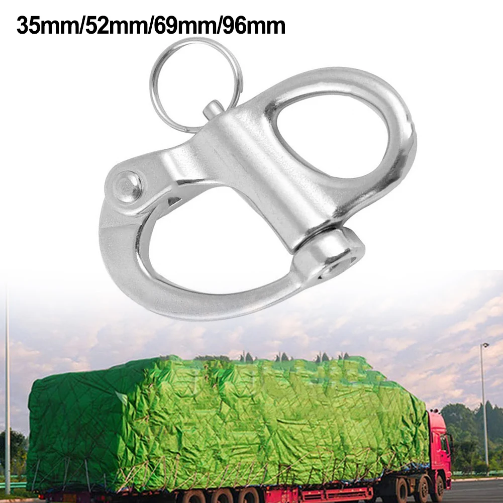 

Stainless Steel Snap Fixed Bail Multi-purpose Quick Release Snap Shackle Tool Accessories For Yacht Diving Kayak Tightening