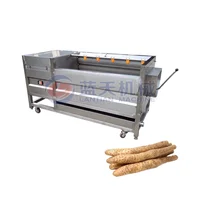 China Industrial Fresh Yam Konjac Washing And Peeling Machine Vegetable Washer Shell Carrot Dates Potato Cleaning Machine 1
