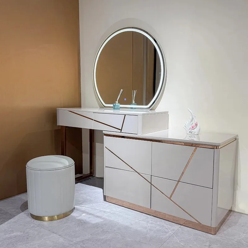 Luxury Wood Leather Bedroom Set 5