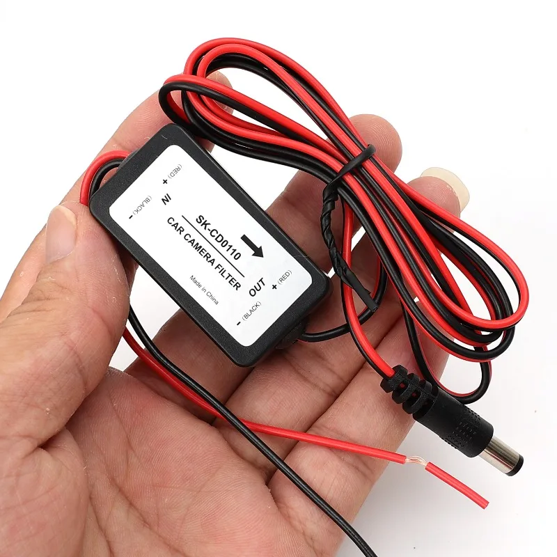 Enhanced Rectifier DC 12V Car Rear View Camera Power Relay & Capacitor Filter Connector