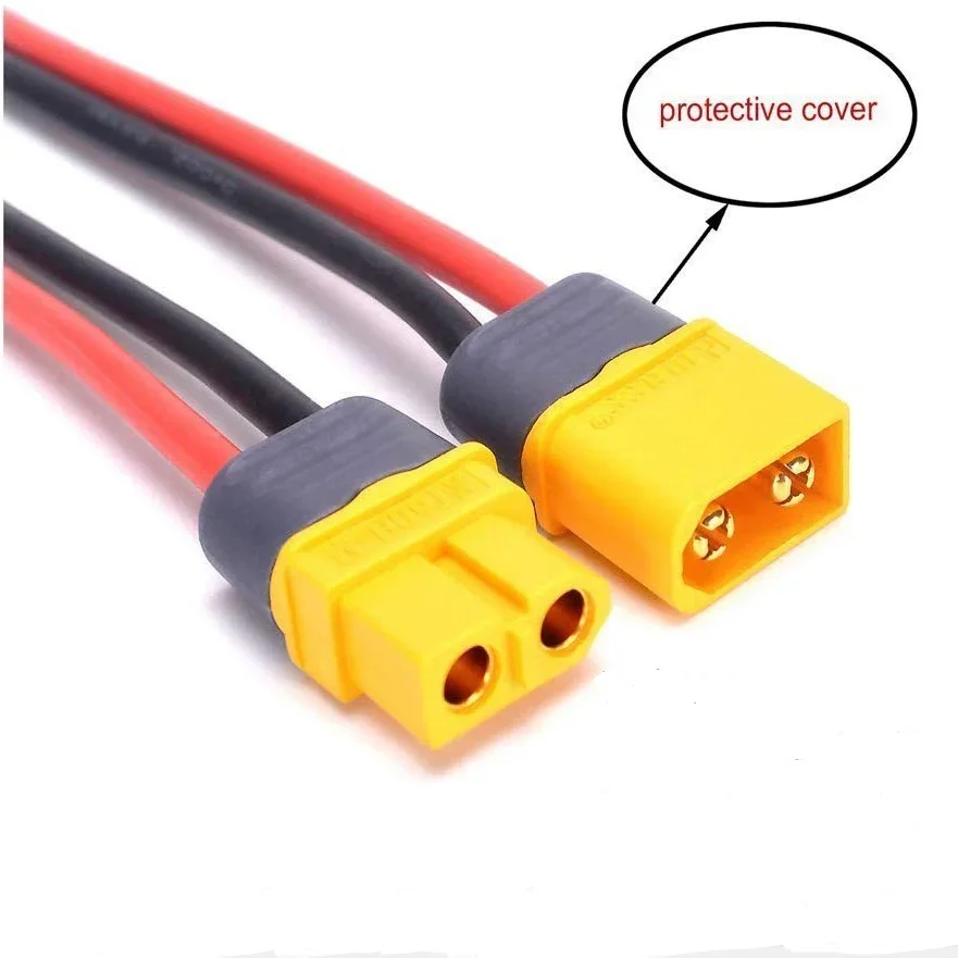 XT60커넥터 남성 및 여성 플러그(10cm14AWG 실리콘 케이블 포함) 원격 제어 항공기 쿼드콥터용 배터리 ESC FPV 드론