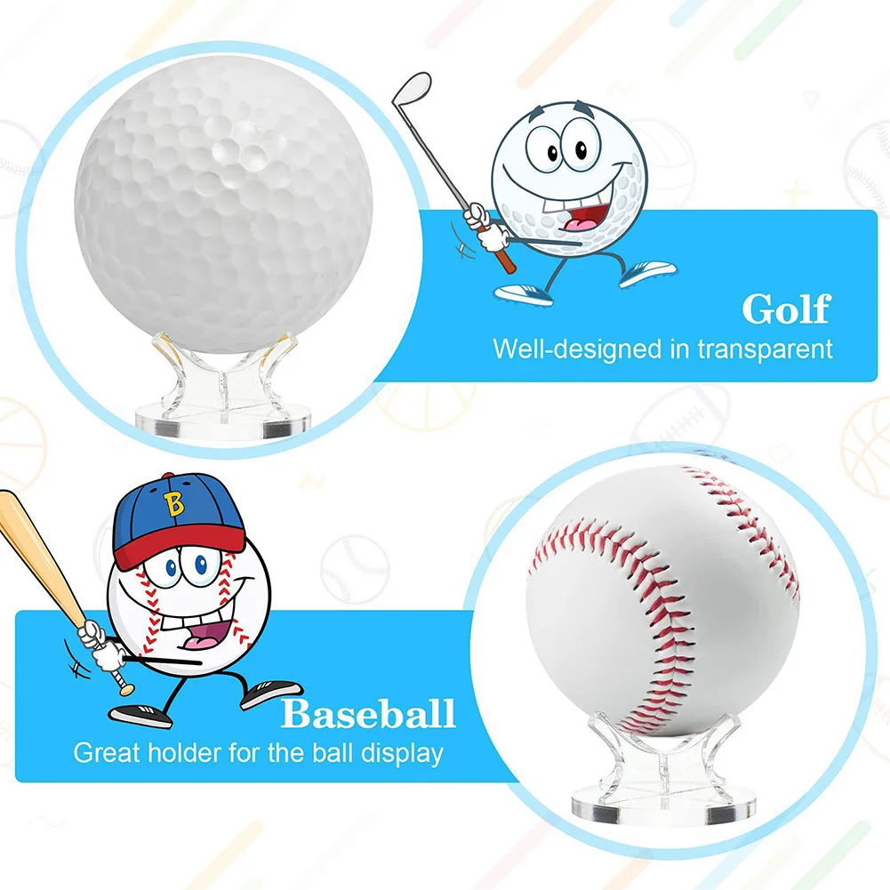 Acrylic Multi-function Basketball Ball Stand Display Holder Clear Display Rack for Baseball GOLF Softball Tennis Ball Spheres 4