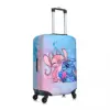 MINISO Stitch Custom Graphic Printing Suitcase Cover Travel Protector Vacation Practical Luggage Accesories 3