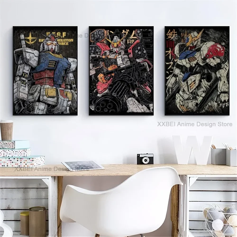 Mobile Suit Gundam Anime Poster Sticker Wall Hanging Painting Desktop Display Home Decoration High Quality Printed Matter