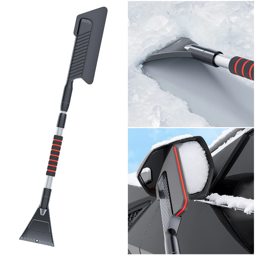 3 In 1 Extendable Ice Scraper Universal Car Snow Shovel Front Windshield Ice Scraping Defrost Broom for Car Vehicle Snowmobiles