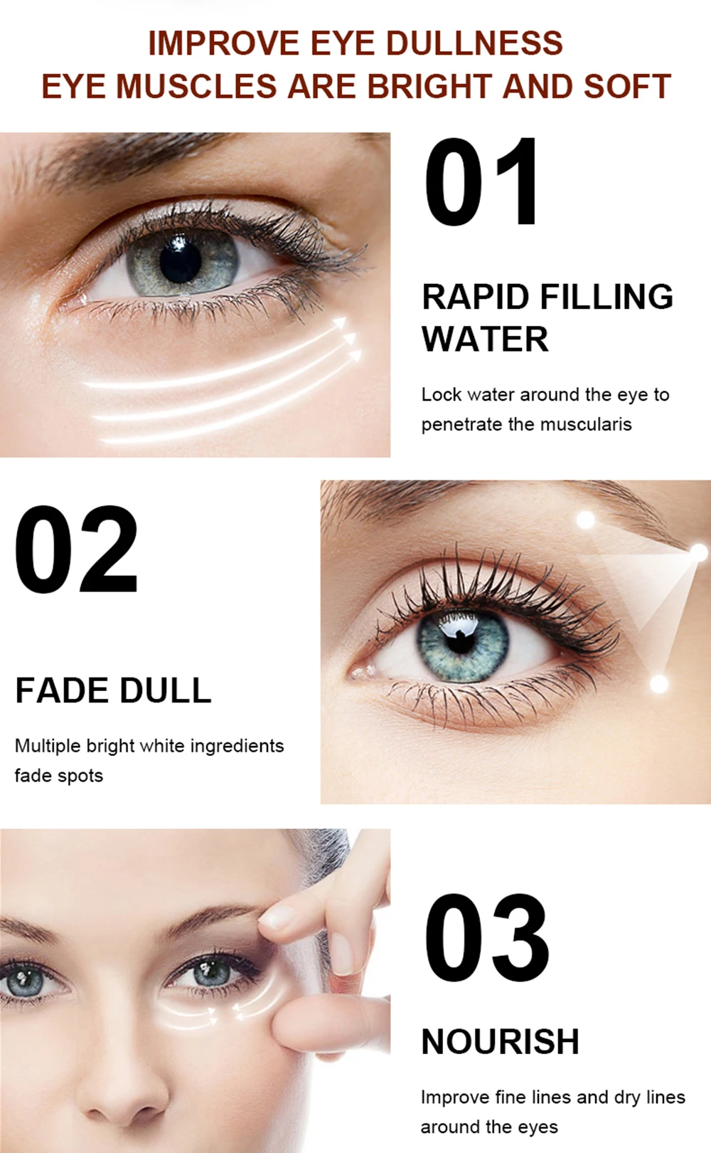 Verblasst Anti-Falten-Creme, feine Linien, Anti-Augenringe, Serum, entfernt Taschen, Schwellungen, Anti-Aging-Festigkeit, Augenpflege – Alterung_voghion.com