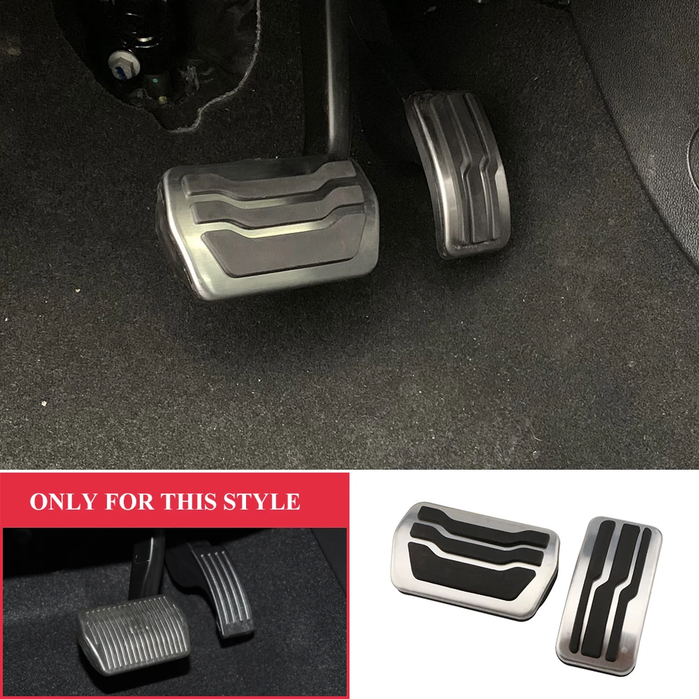 OMNHGD Accessori di Ricambio durevoli Copertura del Pedale del poggiapiedi del Freno dell'acceleratore per Auto in Acciaio Inossidabile per V&W per Golf 7 MK7 per S&Koda per Fabia(Style 1