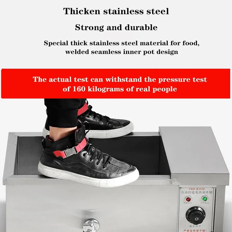 12L Household Desktop Fryer Fried Chicken Roast Fryer 220V/3000WCommercial Stainless Steel Electric with Frying Basket