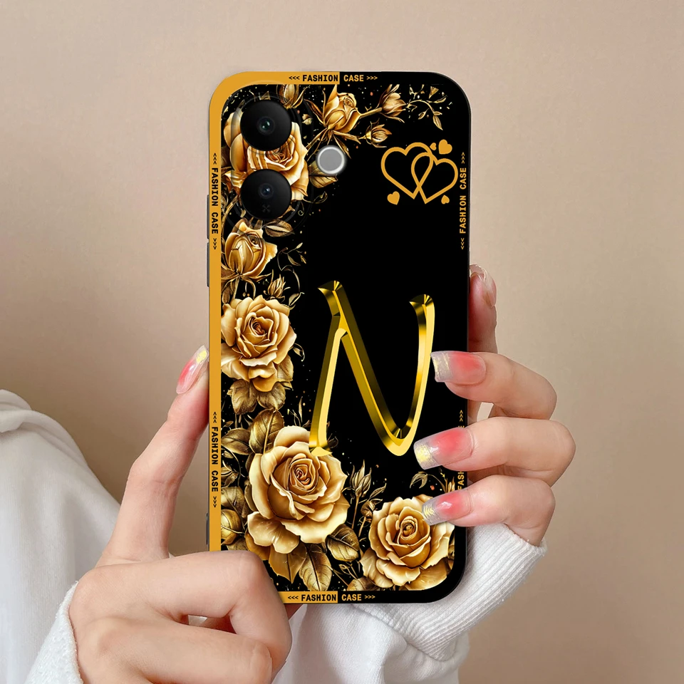 Elegant Flower Letter Design Phone Case - Beautiful Simplicity Collection