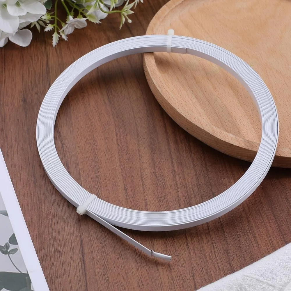 1Set 7m 6mm PVC Covered Steel Boning White Spring Steel Boning for Sewing Corset Flat Stainless Metal Stays sewing tools,plastic corset bone