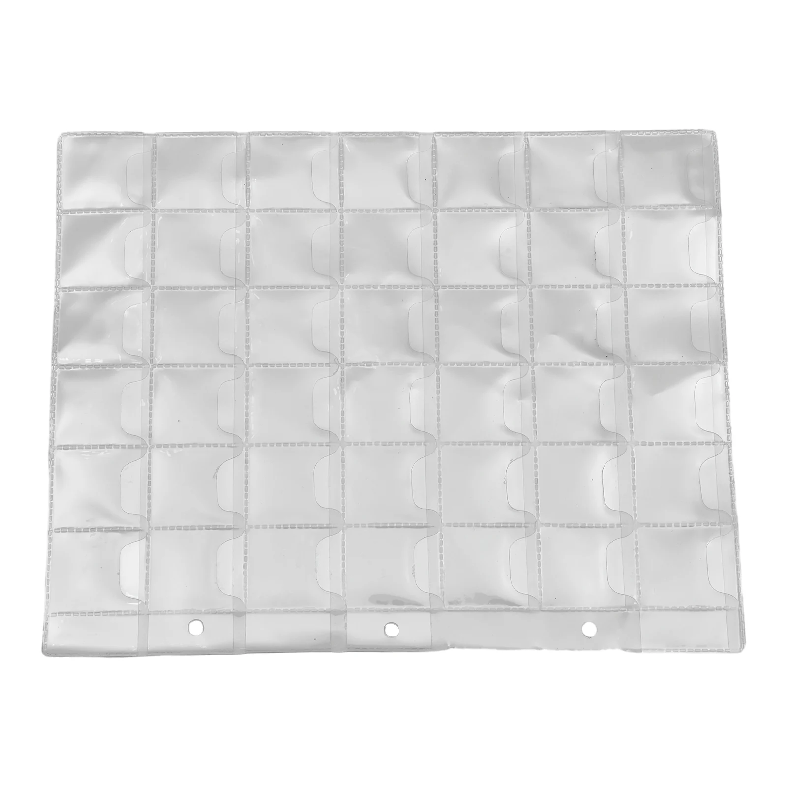 28*28mm Coin Pages Collectors Album Supplies Holders 42 Pockets Clear Plastic Protectors Sheets 7 cm PVC 10Pcs